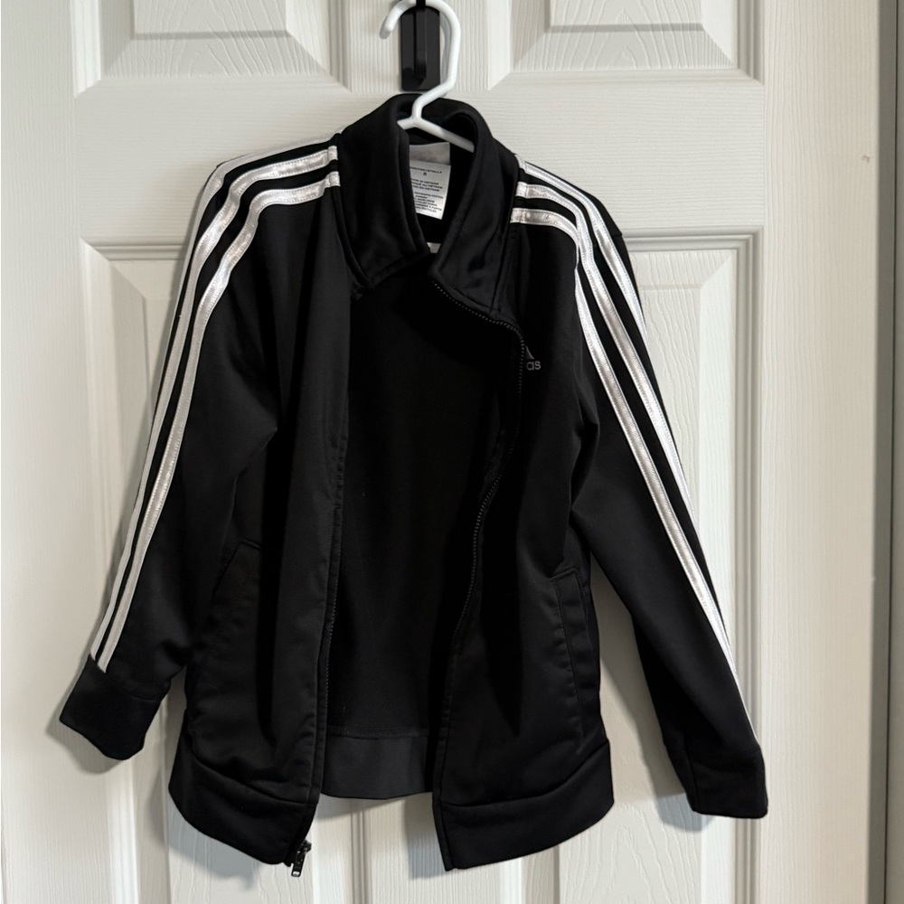 Adidas Black Jacket with White Accents